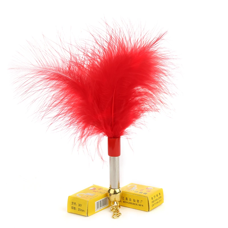 Adult Products Stainless Steel Feather Rod Flirting supplies Black Red White Pink Purple fun show props stick | Красота и здоровье