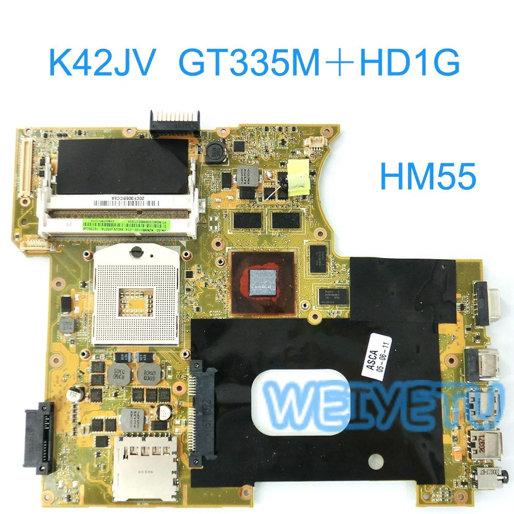 K42JV GT 335 м 1 ГБ REV2.2 для ASUS K42 A42J X42J K42J A40J Материнская плата ноутбука 60-NZNMB1100Tested