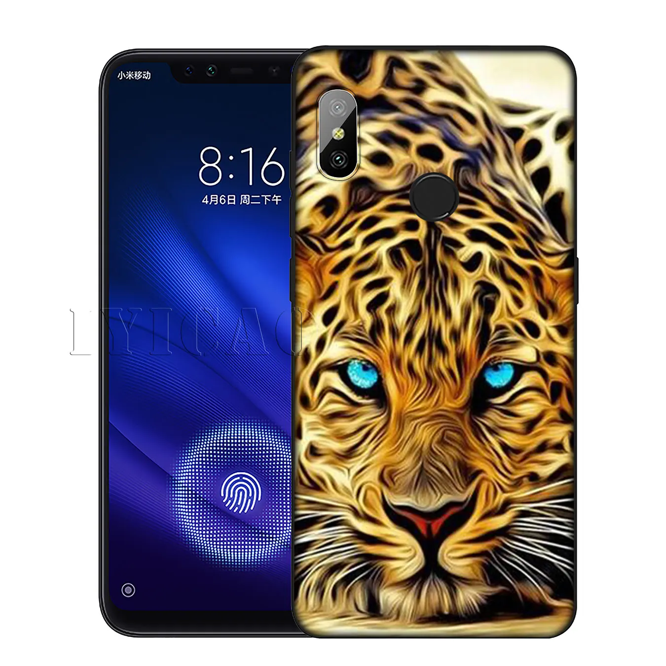 Мягкий силиконовый чехол IYICAO с тигром и леопардом для Xiaomi Redmi 6A 5A Note 8 7 4 4X5 Plus 6 Pro, черный чехол из ТПУ