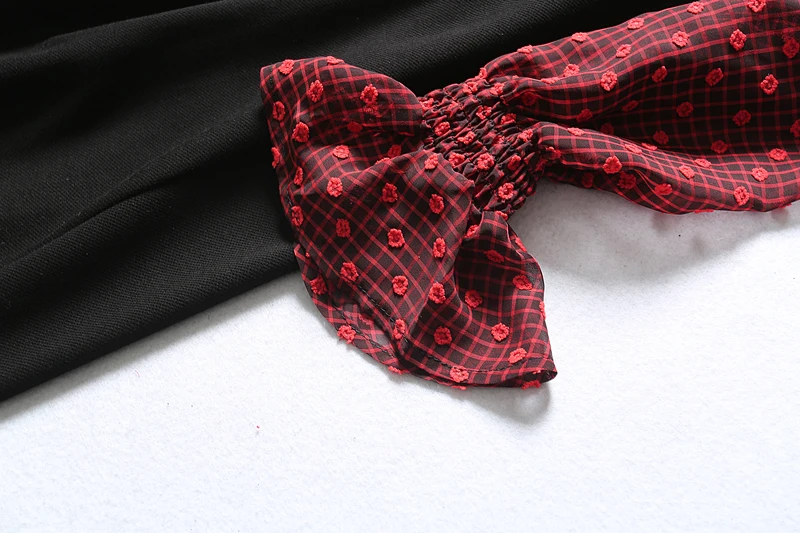 2019 Real Maxi Dress New Winter A-line Patchwork Full Sleeve Appliques Knee-length Natural Fashion Women L-3xl | Женская одежда