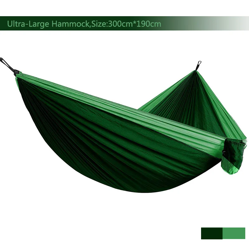 Green and Lime green Ультра-большой светильник вес парашют гамак, походный лагерный сад, охоты, отдыха Hamac путешествий двойной человека Hamak Ramac - Цвет: Green and Lime green