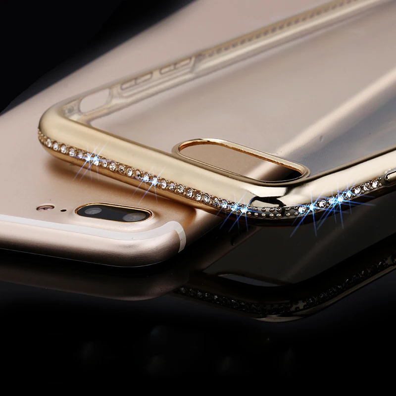 Мода покрытие rhinestone чехлы для iPhone 7 Plus Coque Корпуса Телефон задняя крышка 6 S |