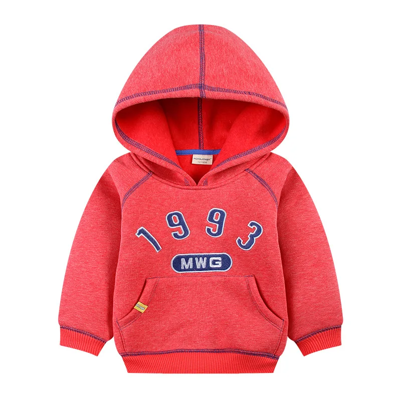 2017 осень-зима девочек и мальчиков толстовки дети с капюшоном хлопок кофты для