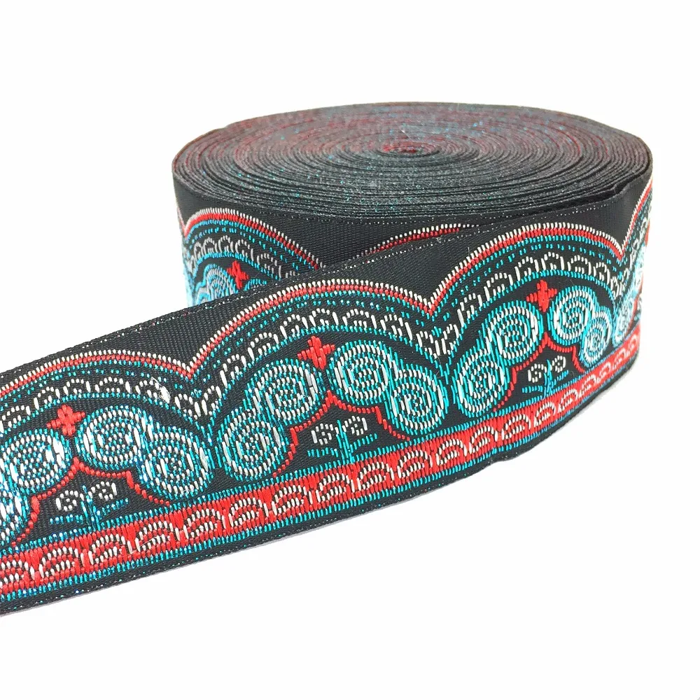 ZERZEEMOOY 33 мм 8 ярдов/партия, фотолента, черный фон, зеленые цветы для занавесок и аксессуаров для одежды