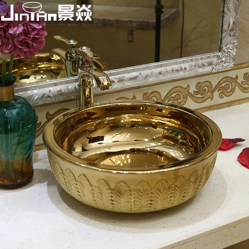 Керамическая художественная раковина Jing Yan face Jingdezhen сценическая для умывания с