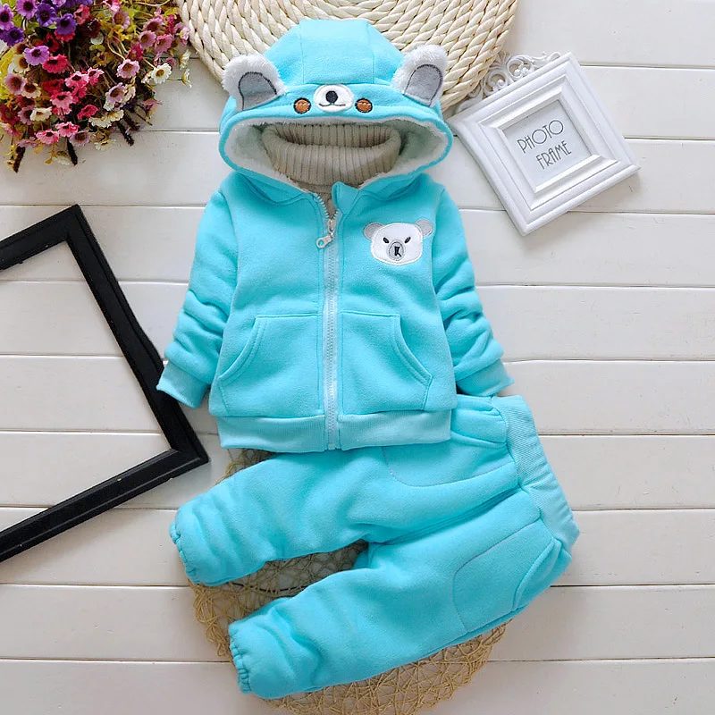 boys clothing sets winter cotton thicken children kids cartoon plue velvet 2pcs | Детская одежда и обувь