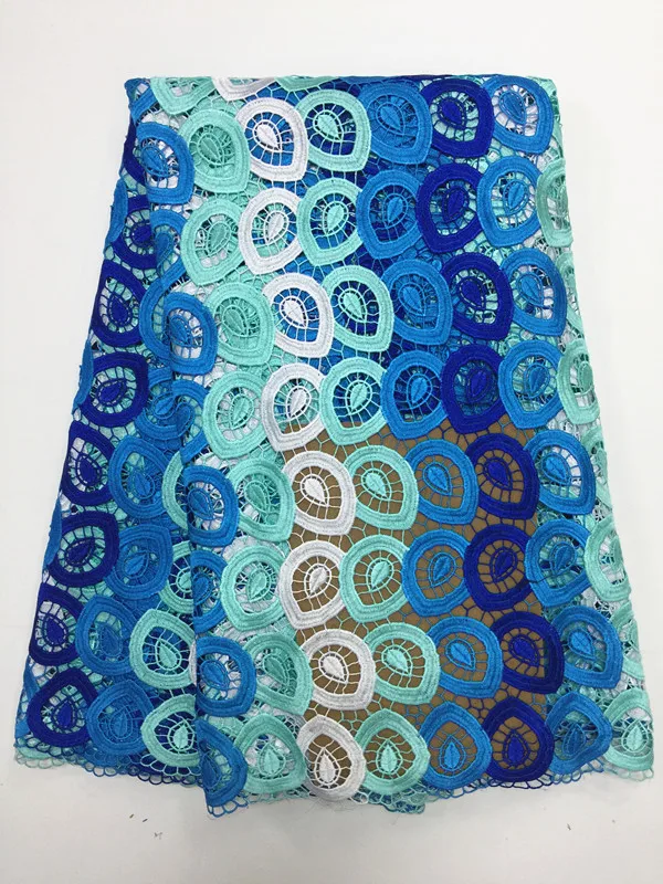 Embroidery guipure African water soluble lace fabric for wedding dress high quality swiss voile cord 5y/lot L50025H | Дом и сад