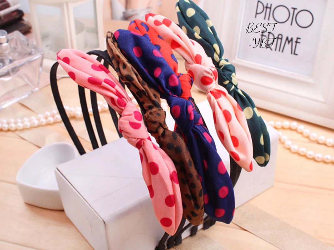 Головной убор в горошек с бантом для девушек аксессуары вечерние|hair accessories|party hair