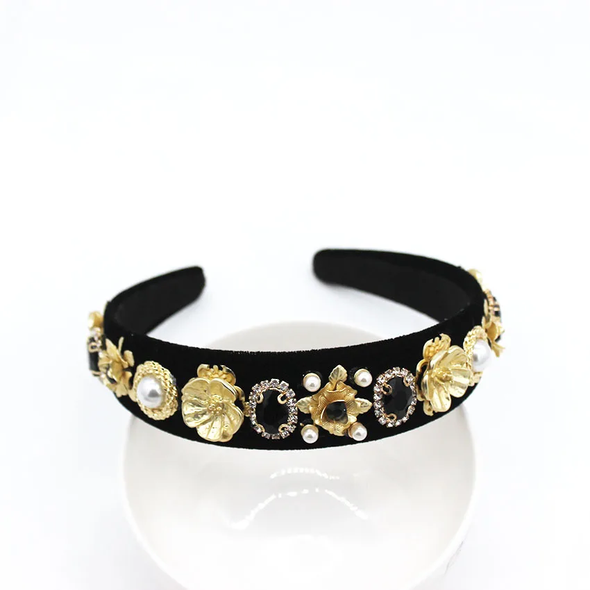 Трендовая барочная металлическая Цветочная тиара Корона ободок для волос