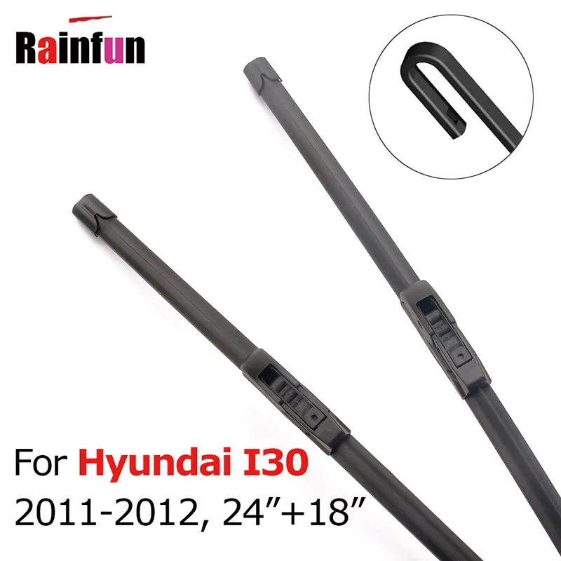 Щетка стеклоочистителя RAINFUN для hyundai I30 модельного года 2011 2012 2013 лобовое стекло автомобиля дворники 2 шт. в комплекте - Цвет: 2011-2012