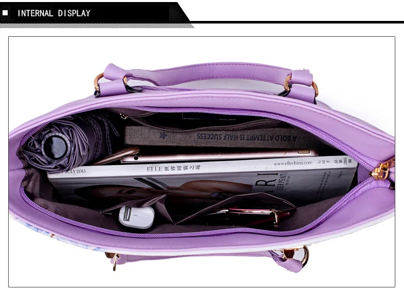 MIWIND New Women Handbag PU Leather Female Bags Fashion Shoulder Bag High Quality 6-Piece Set Designer Brand Bolsa Feminina
