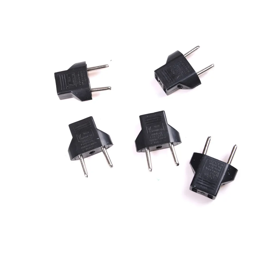 

5Pcs/set easy to use argers US to EU Euro Europe AC Power Plug Travel Adapter