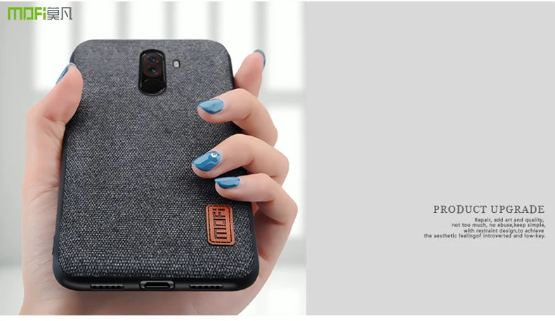 Для Xiaomi POCOPHONE F1 чехол-накладка global POCO F1 задняя крышка силиконовый тканевый защитный чехол MOFi чехол POCOPHONE F1