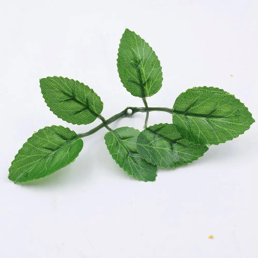 10pcs 6*10cm Artificial Green Leaf Flower Wedding Home Decoration Leaf DIY Scrapbooking Craft Fake Flowers