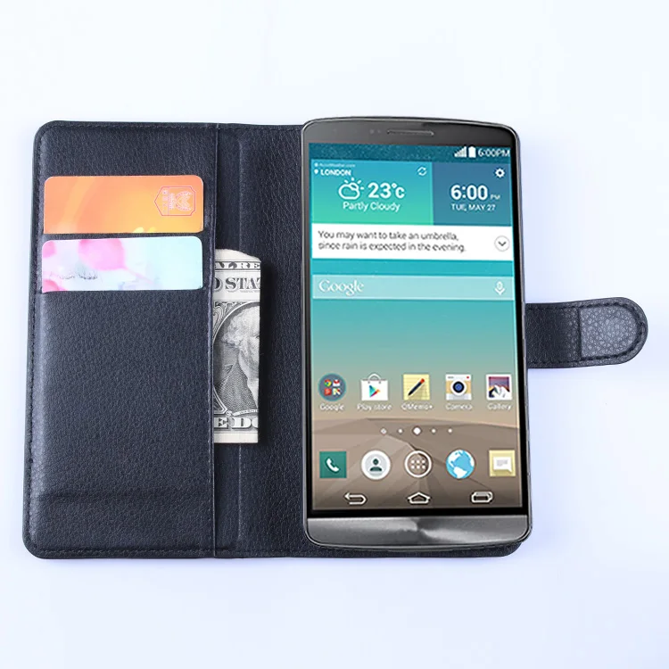 Для LG G3 чехол D850 F400 кошельки с отделениями для карт и подставкой в виде личи