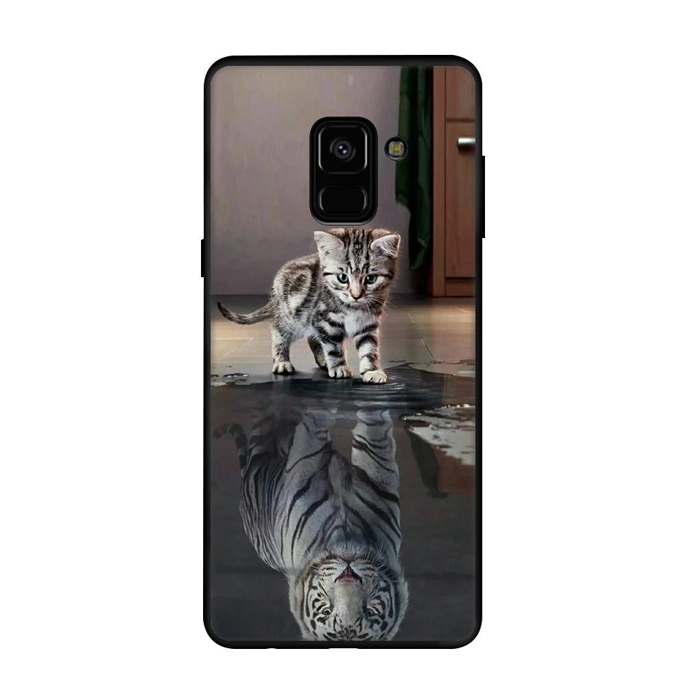 04 Матовый чехол с черным узором для samsung Galaxy A8 A6 Plus A8 A9 Star Lite A7 A5 A3, защитный чехол для телефона - Цвет: 04