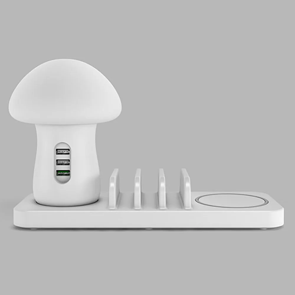 10 Вт Беспроводная зарядная подставка для телефона вилка США ЕС дорожный адаптер