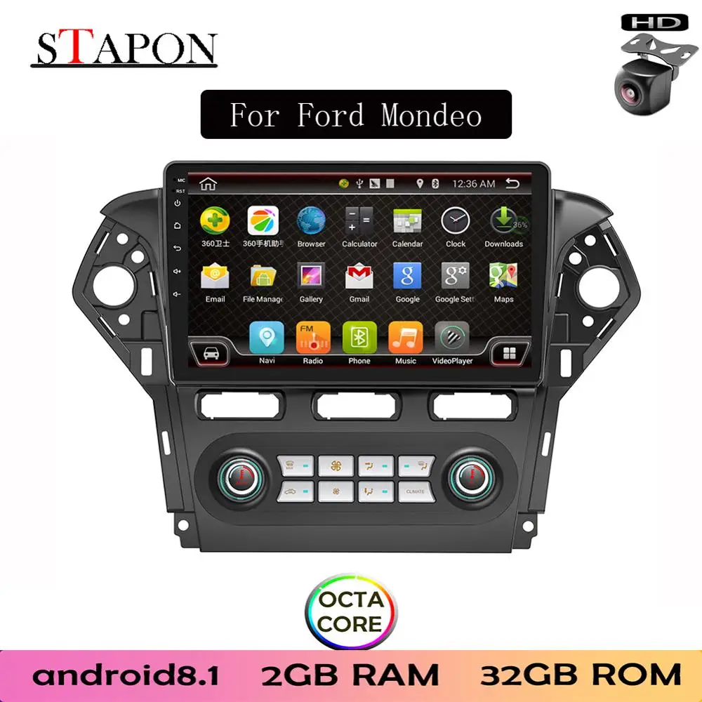 STAPON 9 дюймов для Ford Mondeo автоматический кондиционер Android8.1 2GBRAM Восьмиядерный