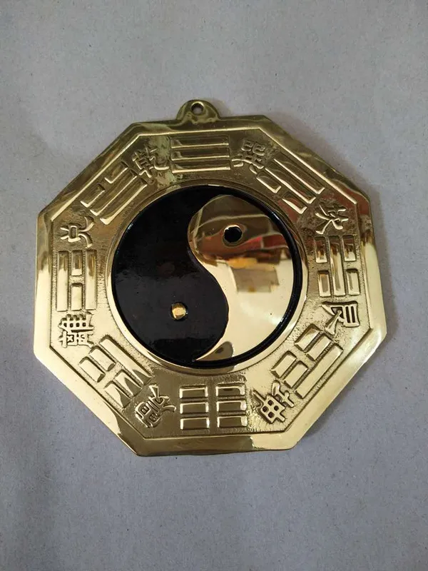 Медный светильник Yin Yang Fish Taiji Bagua зеркальный дом предназначенный для украшения