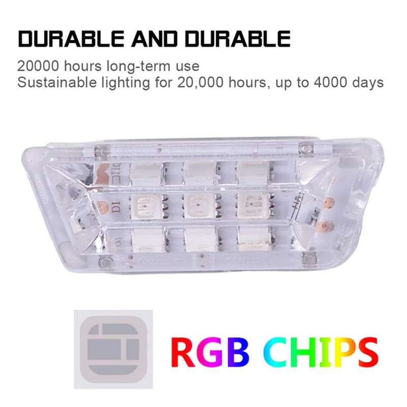 2 шт. RF пульт дистанционного управления RGB LED DRL 15 светодиодный гибкий течет