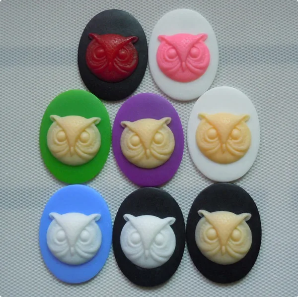 

30*40mm Resin Owl Cameo pendants,mix colors Resin Flower,resin Flower vintage pendants,DIY resin beads Craft jewelry