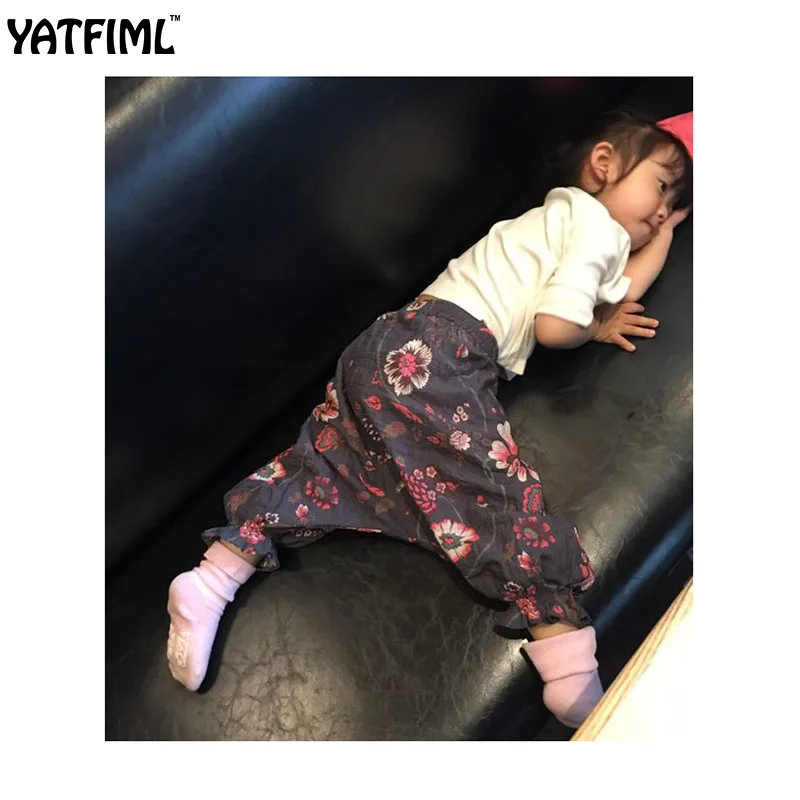 Yatfiml Демисезонный свободные шаровары для мальчиков цветочные моды дети уличный