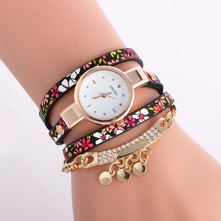 100 шт./лот Роскошные модные наручные часы в Корейском стиле с кожаным ремешком и