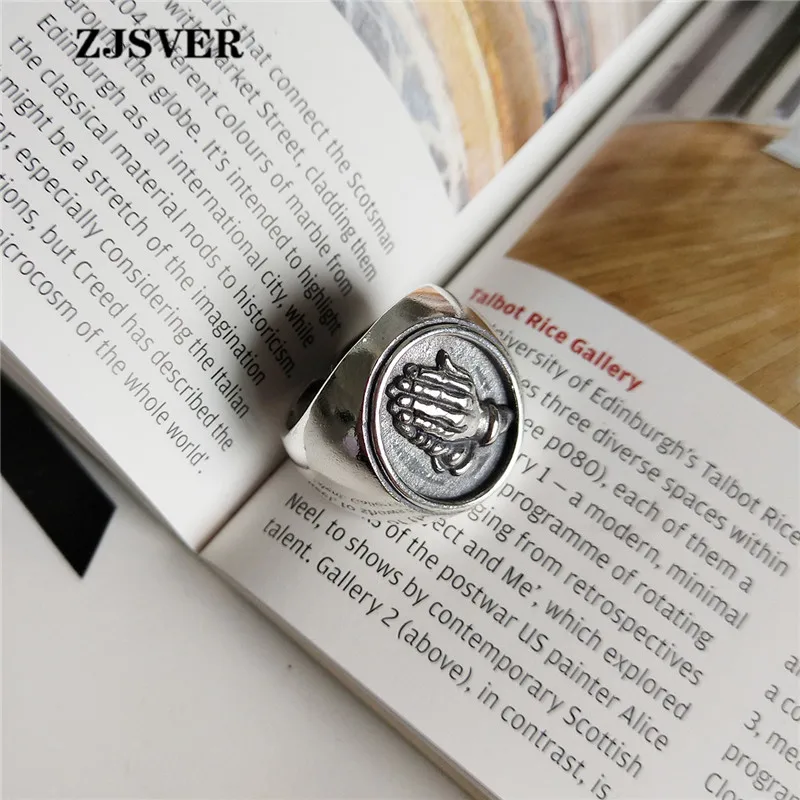 ZJSVER корейские ювелирные изделия кольцо из стерлингового серебра 925 Мода ретро