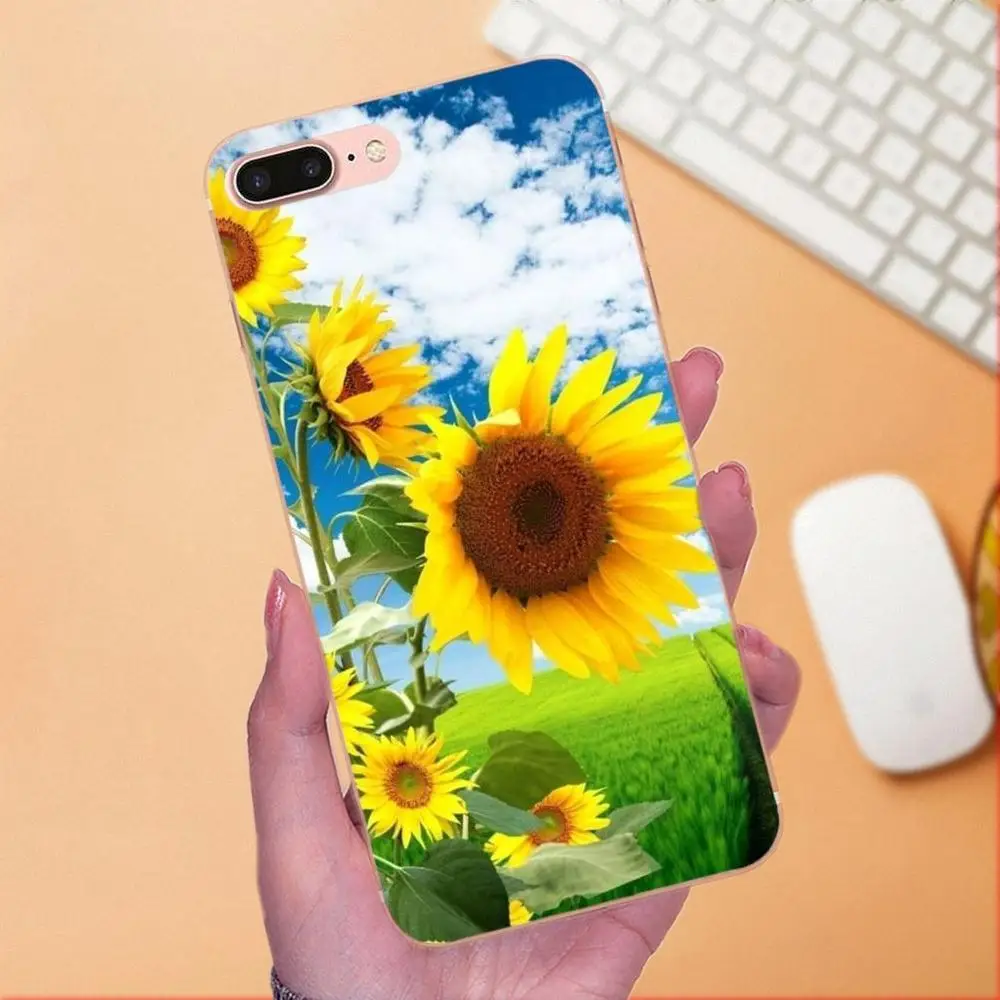 Painted Cover Colourful Style Phone Case Beautiful Flower Sunflower For Xiaomi Redmi Note 2 3 3S 4 4A 4X 5 5A 6 6A Pro Plus | Мобильные