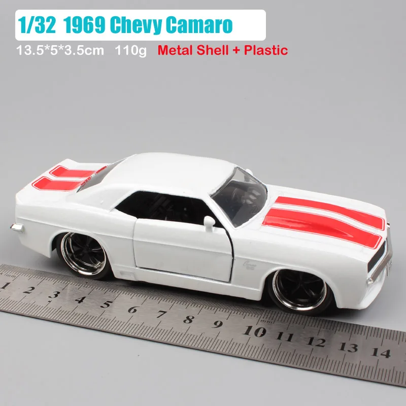 Модель винтажного автомобиля Jada bigtime 1969 в масштабе 1:32 для Chevrolet Chevy Camaro SS