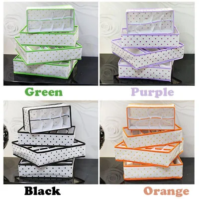 

4pcs/set foldable box /Bamboo Charcoal fibre Storage Box for bra underwear necktie socks Four colors Free shipping