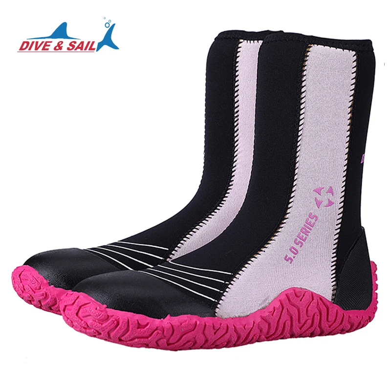Ботинки для дайвинга и 5 мм женщин мужчин обувь подводного плавания костюм