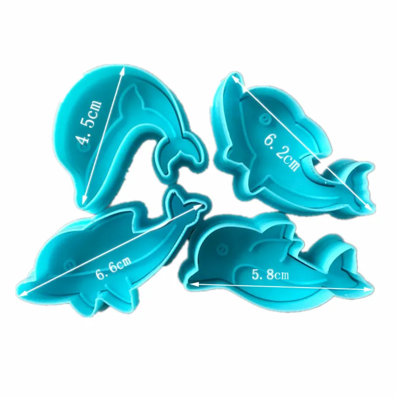 Новые 4 шт. милые дельфины весенние режущие формы для украшения торта пластиковые