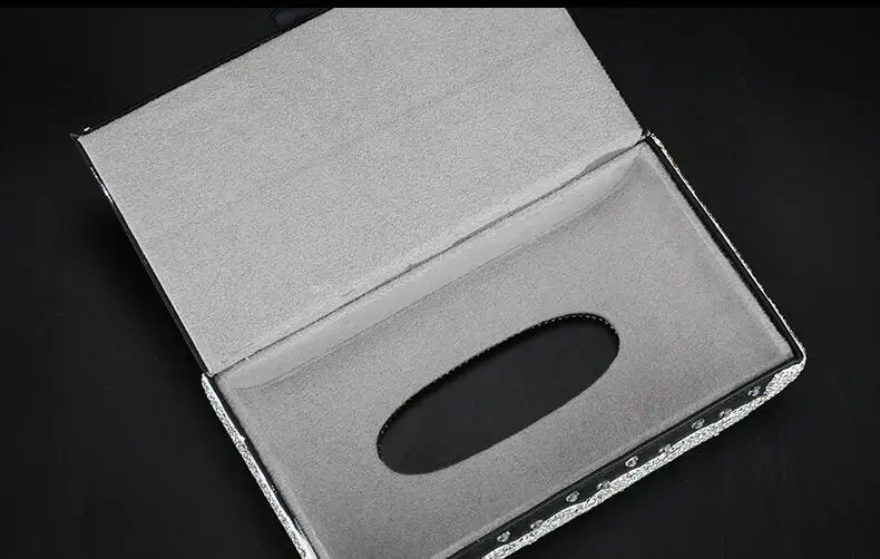 

Hot Sales Car Styling Leather Tissue Paper Box for Home Car Tissue Bag Holder Box Case Block Type High Quality - Black