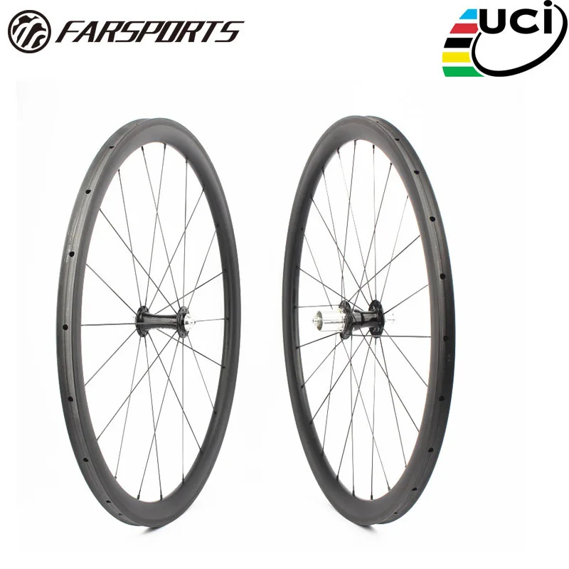 

Far sports FSC38-TM-23 Chris King R45 1190g super light High End OEM road bike carbon tubular wheels 38mm 23mm with Sapim spokes