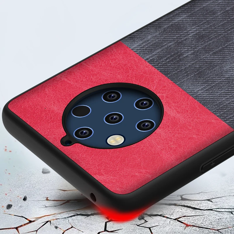 Чехол для Nokia 9 Pure View PU кожаный чехол мягкий силиконовый полное заднее покрытие