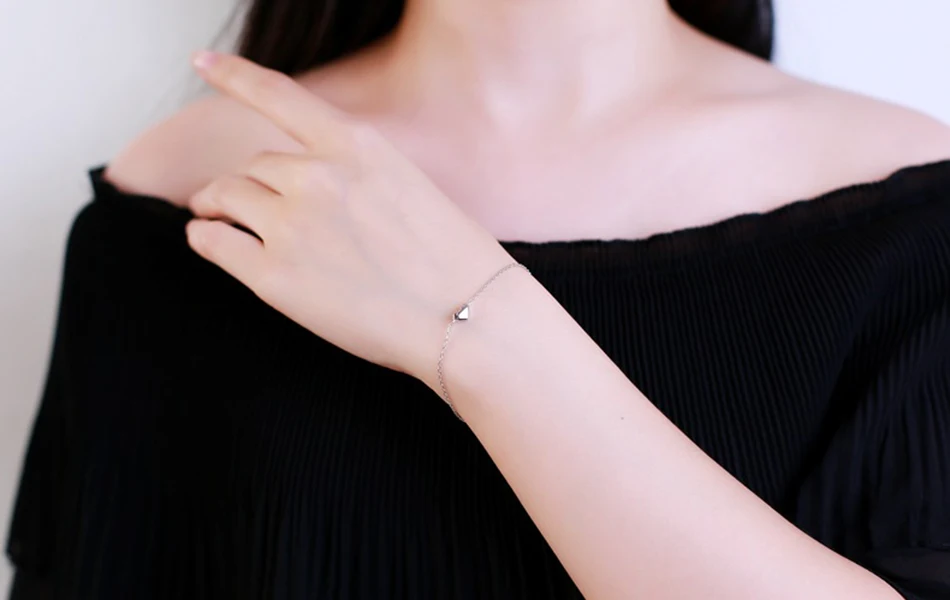 ORSA JEWELS 925 Браслеты стерлингового серебра для Для женщин сердечными амулетами AAA ослепительно CZ Женская мода вечерние ювелирные изделия подарок ASB02