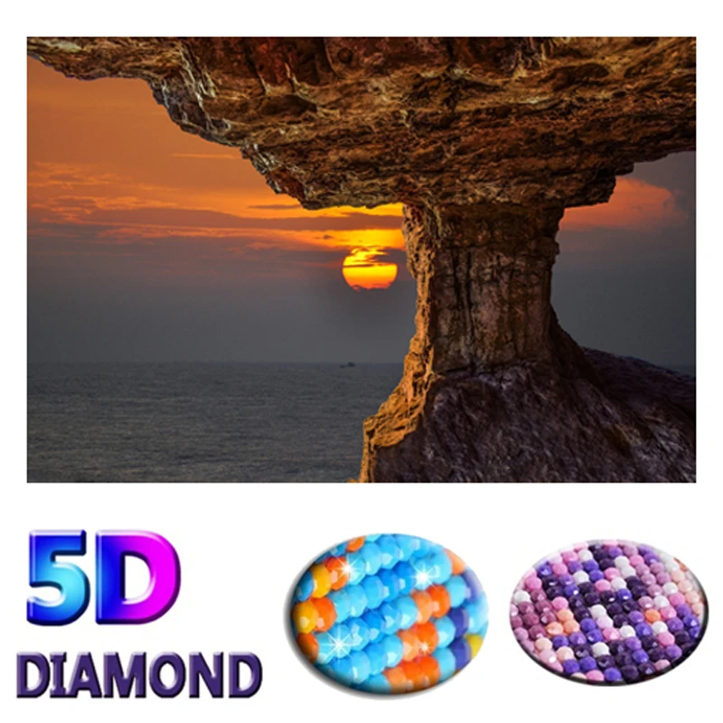 100% полный DIY 5D алмазная картина &quotСолнечный свет&quot Пейзаж Вышивка крестиком