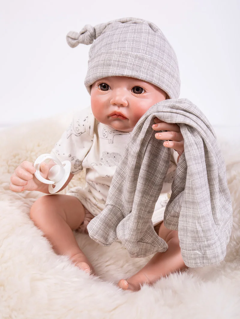 Reborn 20 &quotМягкие силиконовые виниловые куклы 50 см Baby Doll укорененные волосы