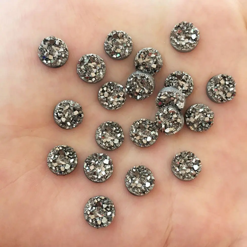 5 120 шт AB смолы Bling неровности поверхности руды Кристалл 8 мм круглый горный хрусталь орнамент DIY свадебное украшение SW72* 3 - Цвет: 5