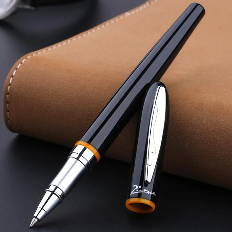 

Picasso 907 Black And Silver Yellow/Red Ring International Standard RollerBall Pen Writing Pen students teacher gifts