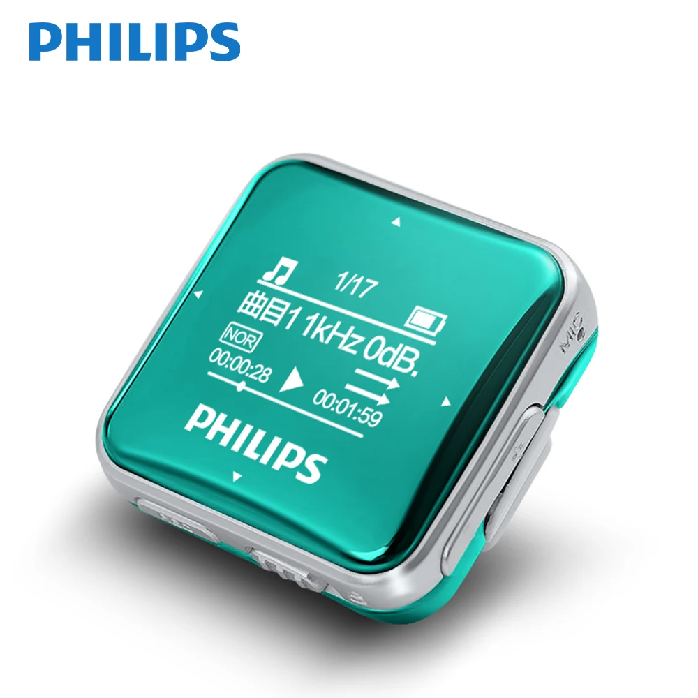 Оригинальный спортивный MP3 плеер PHILIPS SA2208 8 ГБ 0 9 дюйма экран высокое качество