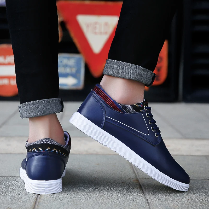 2019 Мужская Вулканизированная обувь модная льняная с рисунком на шнуровке