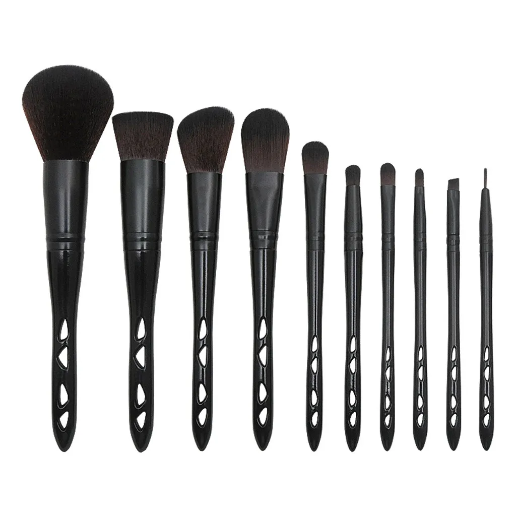 10Pcs Makeup Brush Set Cosmetic Tool Powder Cheek Eyeshadow Eyeliner Brow Make-up-Pinsel maquiagem profissional completa kit #04 | Красота и
