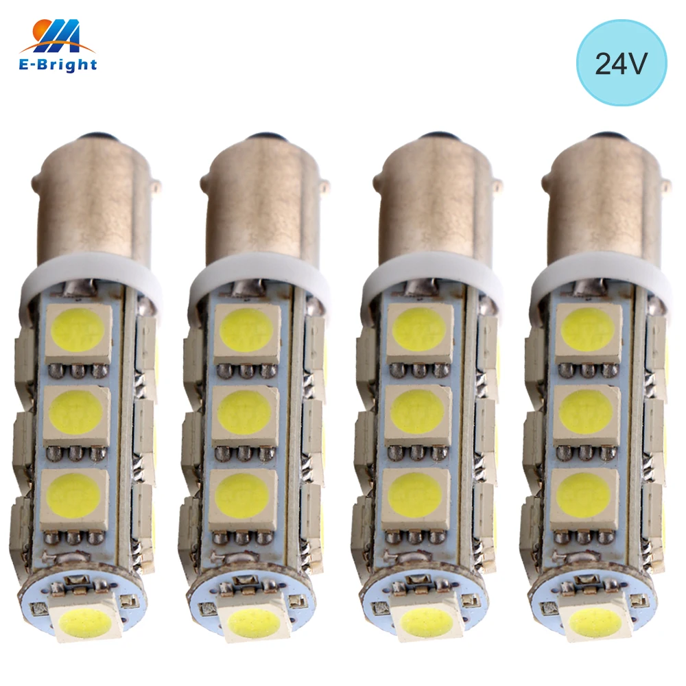 YM E Bright 24 в 4 шт. BA9S T11 T4W 5050 13 SMD светодиодный ные светильник пы для габаритных огней