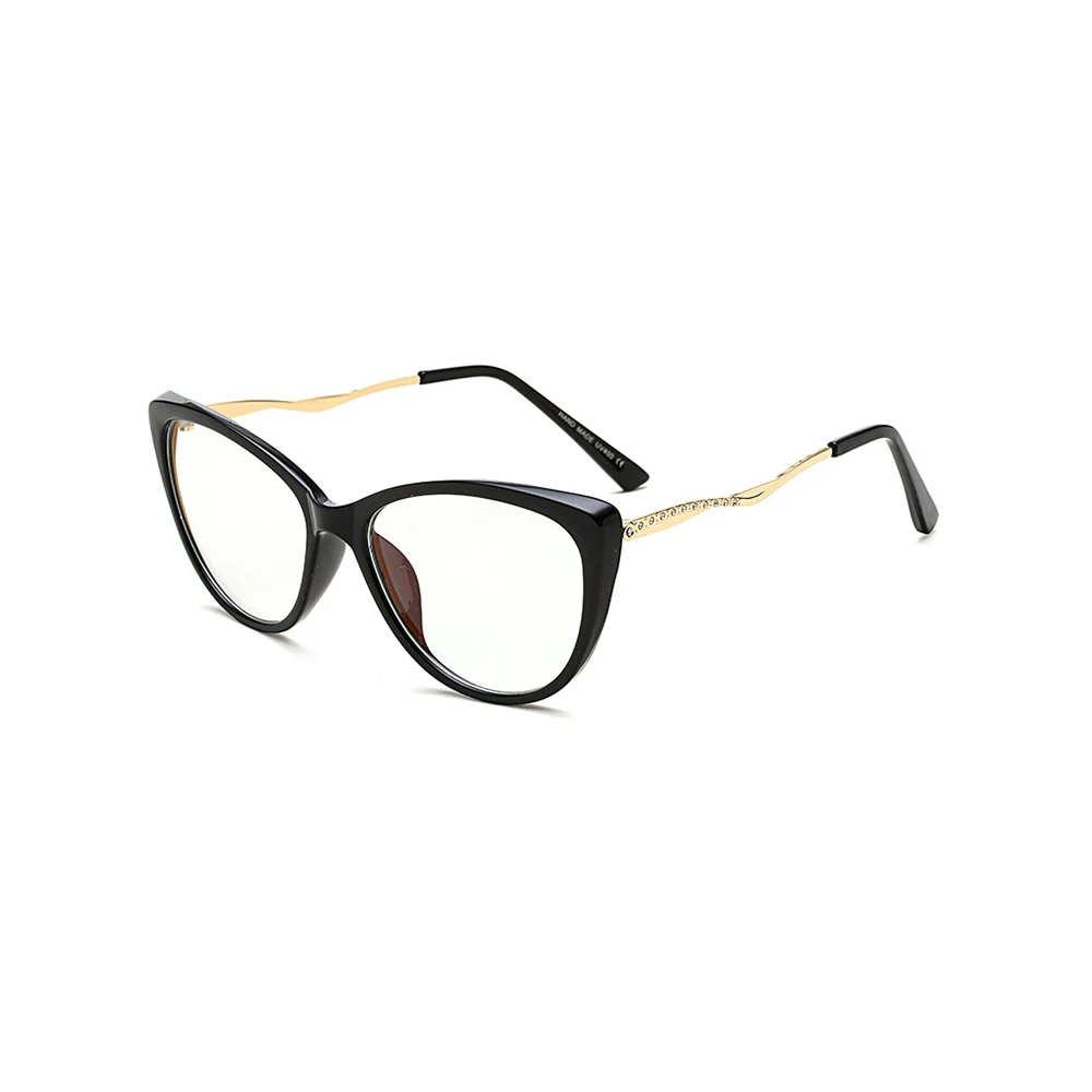 Металлическая пластиковая прозрачная оправа для очков женская чтения модные