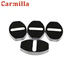 Carmilla автомобильный хромированный дверной замок, защитная крышка для двери, крышки для сиденья leon ibiza для Audi A4 A7 S5 Q3 Q5 TT запчасти
