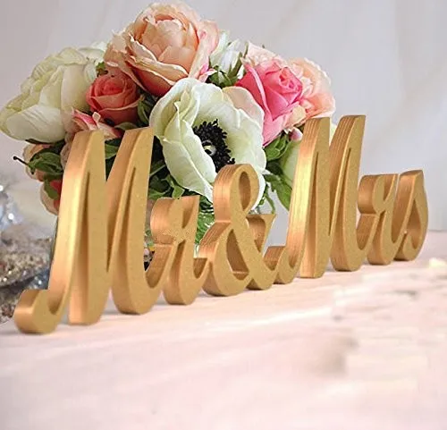 MR& MRS золотые буквы для свадебного украшения подарок, Столешница 3 шт./партия