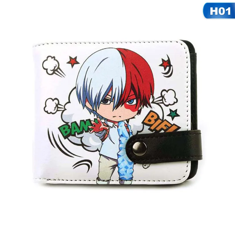 Кошелек My Boku no Hero Academy izku Midoriya, кошелек My Hero Academy, мультяшный кошелек на кнопке, Короткий держатель для карт