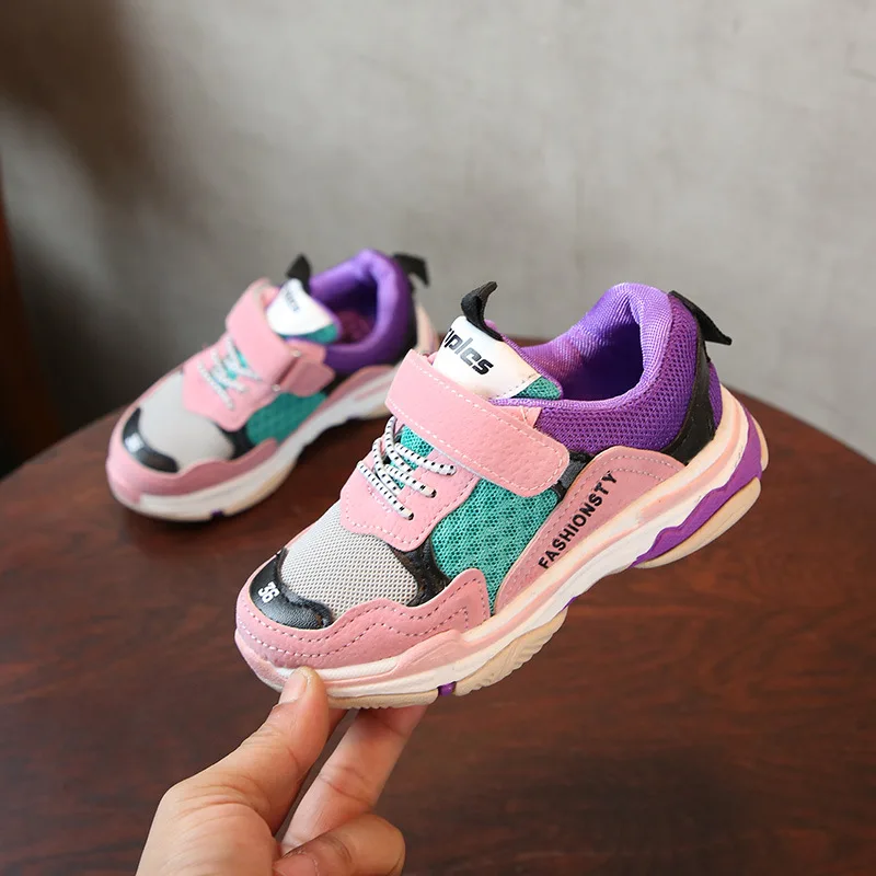 Fashion 2018 Spring Autumn Children Shoes Girl Sport Comfortable Outdoor Breathable Kids Sneakers for Boy Running 35 | Детская одежда и
